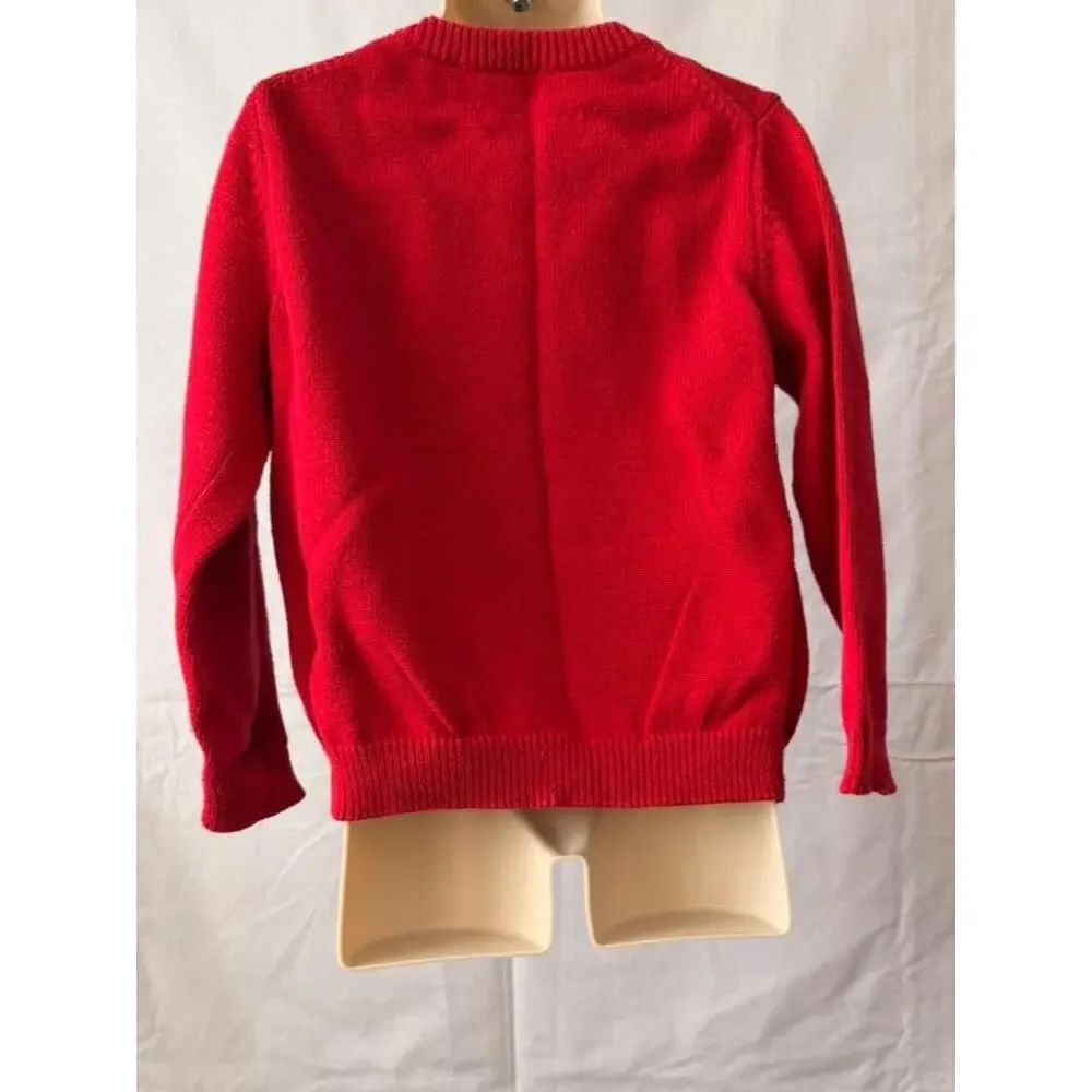 Class Club brand, Red vintage 90s cotton sweater.